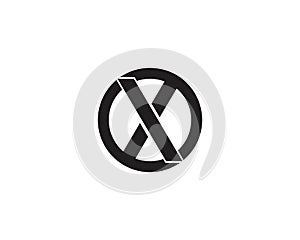 X Letter Logo Template vector icon
