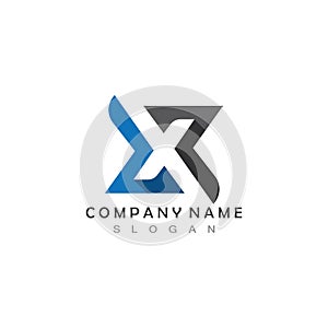 X Letter Logo Template vector icon.