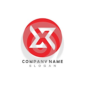 X Letter Logo Template vector icon.