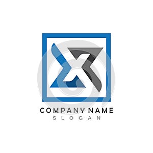 X Letter Logo Template vector icon.