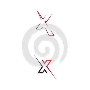 X Letter Logo Template vector icon