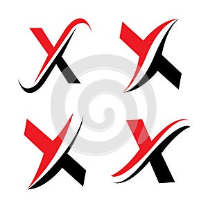 X Letter Logo Template vector icon