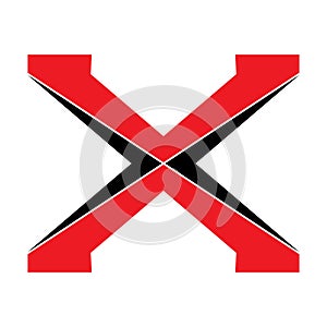 X Letter Logo Template vector icon