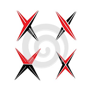 X Letter Logo Template vector icon