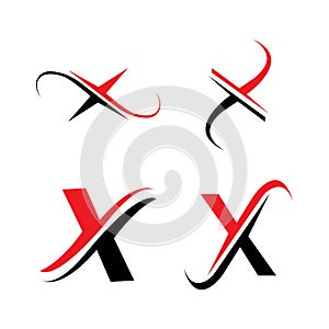 X Letter Logo Template vector icon