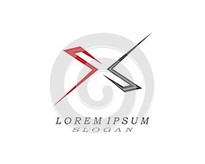 X Letter Logo Template vector icon design.