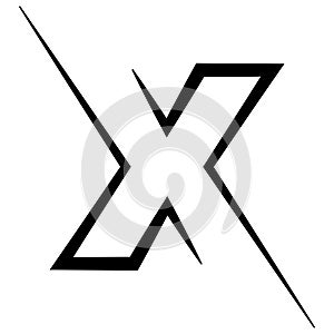 X logo studio, letter x design icon, logotype technology font