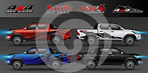 4x4 logo for 4 wheel drive truck and car graphic vector. Design for vehicle vinyl wrap_20200426 photo