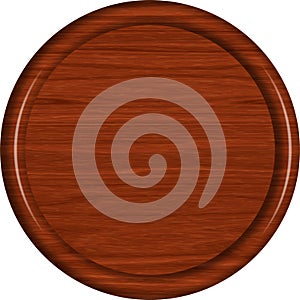 1x1 Mahogany Circular Sign Blank