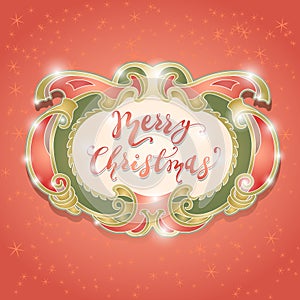 X-Mas Lettering Card with Cartouche