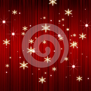 X'mas red curtain background