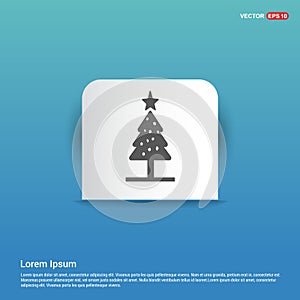 X-Mas Tree Icon - Blue Sticker button