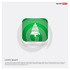 X-Mas Tree Icon Green Web Button