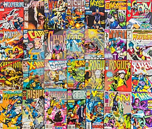 X-Men Marvel comic books for sale in a store