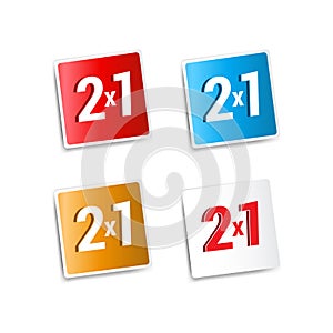 2x1 Offer Stickers