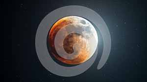 5353X3000 pixel,300DPI,size 17.5 X 10 INC.Lunar eclipse pattern with the moon