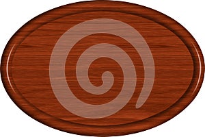 1x1.5 Mahogany Oval Sign Blank