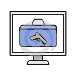 X-ray baggage scanner color icon