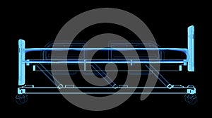 X-ray electric hospital bed isolated