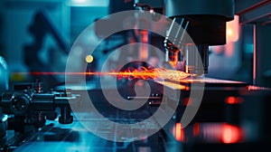 X-ray fluorescence spectroscopy of metal alloy by a materials engineer