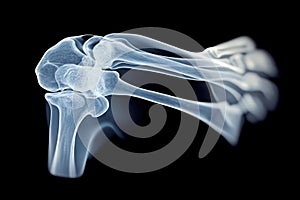X-ray image of a human arm showing bones and joints