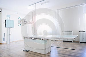 X-ray machine and radiology room