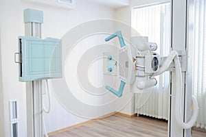 X-ray machine and radiology room equipment