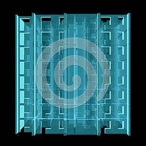 X-Ray. Model Floor of Apartment Block