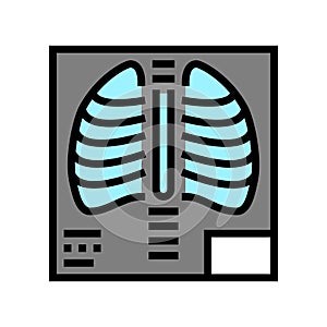 x-ray radiology color icon vector illustration flat