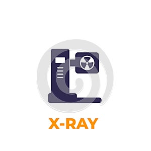 X-ray, radiology machine, vector icon