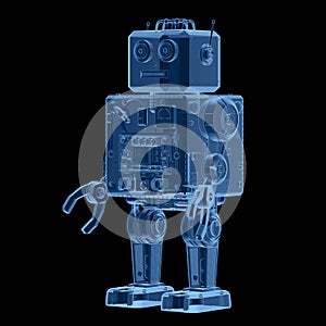 X-ray robot tin toy