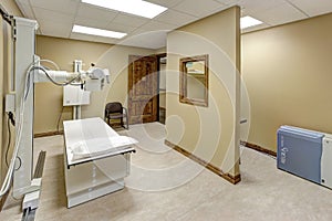 X-Ray room at an urgent care clinic.