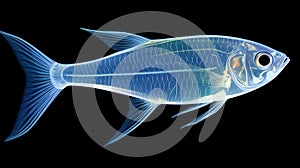 x ray tetra fish (pristella tetra). Pristella maxillaris Albino, Pristella tetra. AI Generative