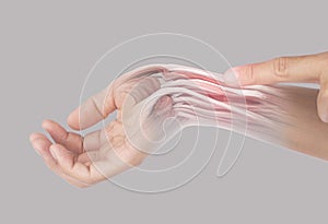 X-ray wrist muscle pain