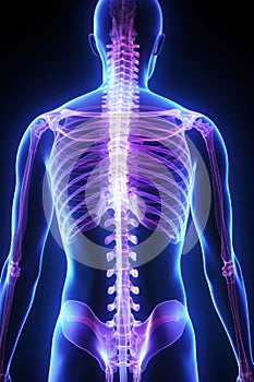 x-rays of the spine, Scoliosis film x-ray show spinal bend in teenager patient