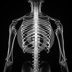 x-rays of the spine, Scoliosis film x-ray show spinal bend in teenager patient