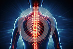 x-rays of the spine, Scoliosis film x-ray show spinal bend in teenager patient