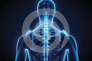 x-rays of the spine, Scoliosis film x-ray show spinal bend in teenager patient