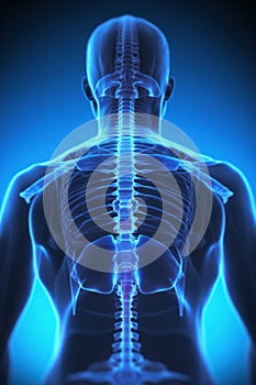 x-rays of the spine, Scoliosis film x-ray show spinal bend in teenager patient