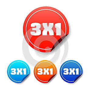 3x1 Round Stickers