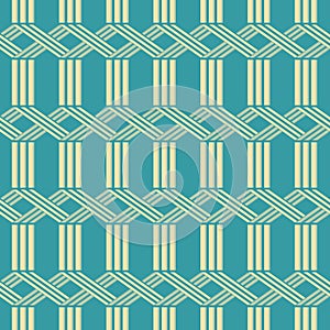 X shaped horizontal wickerwork seamless pattern