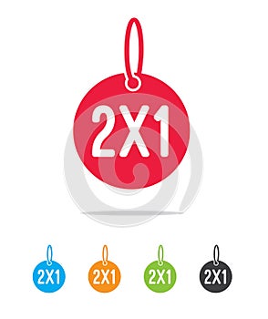 2x1 Shopping Vector