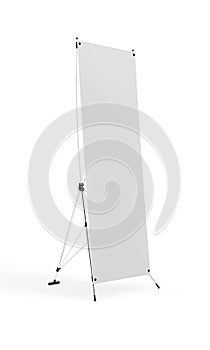 X-stand for your design. Blank white 3d rendering illustration