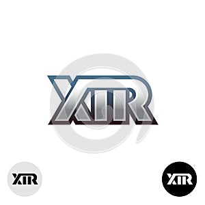 X, T and R letters sport font ligature logo photo