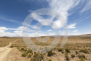 4x4 track in the mountains of Eduardo Avaroa Reserve, Bolivia photo