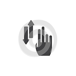 2x vertical scroll vector icon