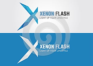 X Xenon icon symbol from an alphabet letter X.