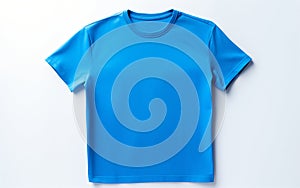 "A Blue T-Shirt on a White Background -Generative Ai