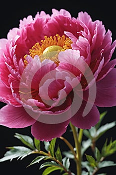 "In the Heart of Blossom: A Stunning Close-Up of a Pink Peony"