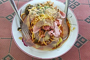 & x22;Indonesian heavy breakfast delight: Lontong Sayur